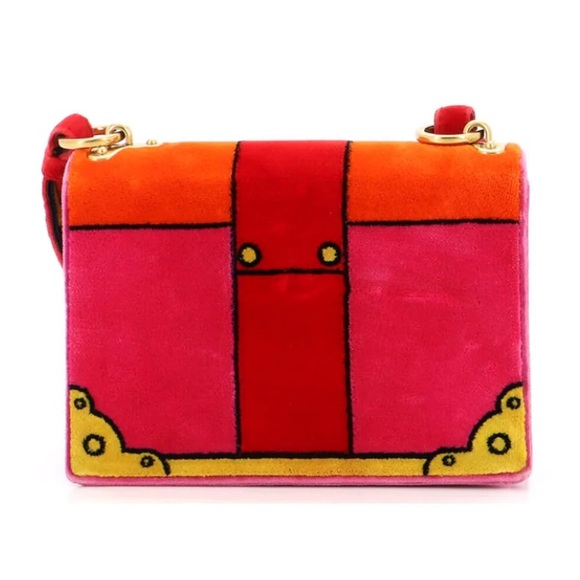 🔥SOLD🔥Prada Trompe L’oeil Velvet Cahir Bag -Fuchsia WITH ENTRUPY COA! - Picture 2 of 13